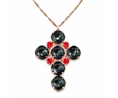 Diamond Sky Jewelry Pakabukas „Glamour (Graphite / Light Siam)“ su Swarovski® kristalais