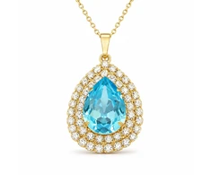 Diamond Sky Jewelry Pakabukas „Jasmine (Aquamarine)“ su Swarovski® kristalais