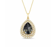 Diamond Sky Jewelry Pakabukas „Jasmine (Sidabrinis Night)“ su Swarovski® kristalais