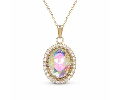 Diamond Sky Jewelry Pakabukas „Solar Illusion (Aurora Borealis)“ su Preciosa® kristalais