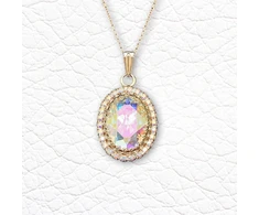 Diamond Sky Jewelry Pakabukas „Solar Illusion (Aurora Borealis)“ su Preciosa® kristalais