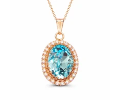 Diamond Sky Jewelry Pakabukas „Solar Illusion (Aqua Bohemica)“ su Preciosa® kristalais