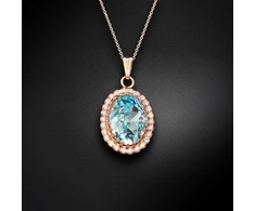 Diamond Sky Jewelry Pakabukas „Solar Illusion (Aqua Bohemica)“ su Preciosa® kristalais
