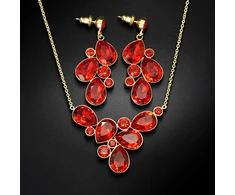 Diamond Sky Jewelry Papuošalų rinkinys moterims „Fillory Magic (Light Siam)“ su Preciosa® kristalais