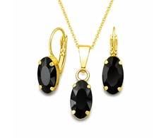 Diamond Sky Jewelry Papuošalų rinkinys moterims „Enigma (Graphite)“ su Swarovski® kristalais