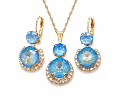 Diamond Sky Jewelry Papuošalų rinkinys moterims „Clarice VI (Ocean DeLite)“ su Swarovski® kristalais