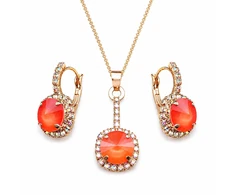 Diamond Sky Jewelry Papuošalų rinkinys moterims „Clarice VII (Light Coral)“ su Swarovski® kristalais