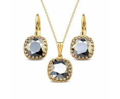 Diamond Sky Jewelry Papuošalų rinkinys moterims „Vintage V (Light Chrome)“ su Swarovski® kristalais