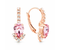 Diamond Sky Jewelry Papuošalų rinkinys moterims „Leonora II (Light Rose)“ su Preciosa® kristalais