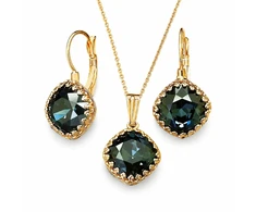 Diamond Sky Jewelry Papuošalų rinkinys moterims „Vintage IV (Graphite)“ su Swarovski® kristalais