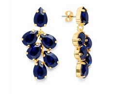 Diamond Sky Jewelry Papuošalų rinkinys moterims „Amber II (Dark Indigo)“ su Preciosa® kristalais