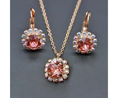 Diamond Sky Jewelry Papuošalų rinkinys moterims „Glory II (Rose Peach)“ su Swarovski® kristalais