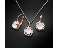 Diamond Sky Jewelry Papuošalų rinkinys moterims „Glory II (Powder Rose)“ su Swarovski® kristalais