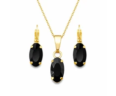 Diamond Sky Jewelry Papuošalų rinkinys moterims „Enigma (Graphite)“ su Swarovski® kristalais