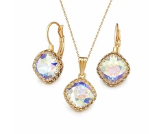 Diamond Sky Jewelry Papuošalų rinkinys moterims „Vintage IV (Aurora Borealis)“ su Swarovski® kristalais