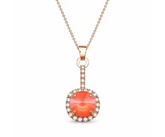 Diamond Sky Jewelry Papuošalų rinkinys moterims „Clarice VII (Light Coral)“ su Swarovski® kristalais