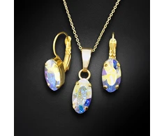 Diamond Sky Jewelry Papuošalų rinkinys moterims „Enigma (Aurora Borealis)“ su Swarovski® kristalais