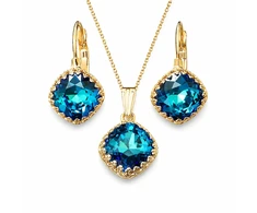 Diamond Sky Jewelry Papuošalų rinkinys moterims „Vintage IV (Bermuda Mėlyna)“ su Swarovski® kristalais