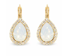 Diamond Sky Jewelry Papuošalų rinkinys moterims „Celestial Drop (Baltas Opal)“ su Swarovski® kristalais