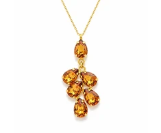 Diamond Sky Jewelry Papuošalų rinkinys moterims „Amber II (Light Amber)“ su Preciosa® kristalais
