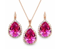 Diamond Sky Jewelry Papuošalų rinkinys moterims „Celestial Drop III (Rose)“ su Swarovski® kristalais