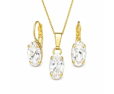 Diamond Sky Jewelry Papuošalų rinkinys moterims „Enigma“ su Swarovski® kristalais