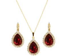 Diamond Sky Jewelry Papuošalų rinkinys moterims „Celestial Drop (Siam)“ su Swarovski® kristalais