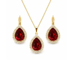 Diamond Sky Jewelry Papuošalų rinkinys moterims „Celestial Drop (Siam)“ su Swarovski® kristalais