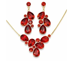 Diamond Sky Jewelry Papuošalų rinkinys moterims „Fillory Magic (Light Siam)“ su Preciosa® kristalais