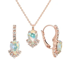 Diamond Sky Jewelry Papuošalų rinkinys moterims „Leonora II (Aurora Borealis)“ su Preciosa® kristalais