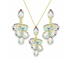 Diamond Sky Jewelry Papuošalų rinkinys moterims „Amber II (Aurora Borealis)“ su Preciosa® kristalais