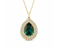 Diamond Sky Jewelry Papuošalų rinkinys moterims „Jasmine (Emerald)“ su Swarovski® kristalais