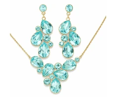 Diamond Sky Jewelry Papuošalų rinkinys moterims „Fillory Magic (Aqua Bohemica)“ su Preciosa® kristalais