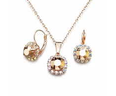 Diamond Sky Jewelry Papuošalų rinkinys moterims „Glory II (Rose Gold)“ su Swarovski® kristalais