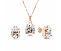 Diamond Sky Jewelry Papuošalų rinkinys moterims „Venus II (Sidabrinis Patina)“ su Swarovski® kristalais