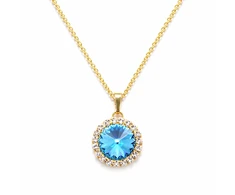 Diamond Sky Jewelry Papuošalų rinkinys moterims „Clarice (Aquamarine Mėlyna)“ su Swarovski® kristalais