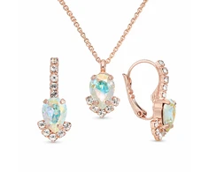 Diamond Sky Jewelry Papuošalų rinkinys moterims „Leonora II (Aurora Borealis)“ su Preciosa® kristalais