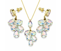 Diamond Sky Jewelry Papuošalų rinkinys moterims „Amber II (Aurora Borealis)“ su Preciosa® kristalais