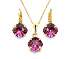 Diamond Sky Jewelry Papuošalų rinkinys moterims „Mystic (Amethyst)“ su Swarovski® kristalais
