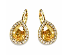 Diamond Sky Jewelry Papuošalų rinkinys moterims „Celestial Drop (Golden Shadow)“ su Swarovski® kristalais