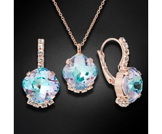 Diamond Sky Jewelry Papuošalų rinkinys moterims DiamondSky „Crete (Vitrail Light)“ su Preciosa kristalais