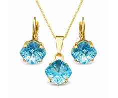 Diamond Sky Jewelry Papuošalų rinkinys moterims „Mystic (Aquamarine)“ su Swarovski® kristalais