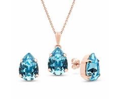 Diamond Sky Jewelry Papuošalų rinkinys moterims „Venus II (Aquamarine)“ su Swarovski® kristalais