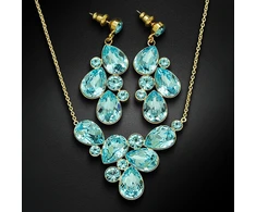 Diamond Sky Jewelry Papuošalų rinkinys moterims „Fillory Magic (Aqua Bohemica)“ su Preciosa® kristalais