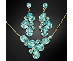 Diamond Sky Jewelry Papuošalų rinkinys moterims „Fillory Magic (Aqua Bohemica)“ su Preciosa® kristalais
