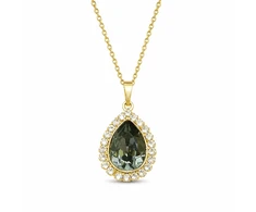 Diamond Sky Jewelry Papuošalų rinkinys moterims „Celestial Drop (Sidabrinis Night)“ su Swarovski® kristalais