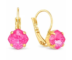 Diamond Sky Jewelry Papuošalų rinkinys moterims „Magical Square (Electric Rožinė Ignite)“ su Swarovski® kristalais