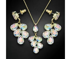 Diamond Sky Jewelry Papuošalų rinkinys moterims „Amber II (Aurora Borealis)“ su Preciosa® kristalais