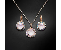 Diamond Sky Jewelry Papuošalų rinkinys moterims „Glory II (Powder Rose)“ su Swarovski® kristalais