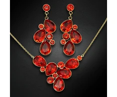 Diamond Sky Jewelry Papuošalų rinkinys moterims „Fillory Magic (Light Siam)“ su Preciosa® kristalais